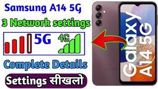 Samsung A14 5G Network settings  How to set Network settings Samsung A14 5G [upl. by Wheaton100]