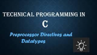 2 Preprocessor Directives and datatypesTamilPraveensarathyMrcoders [upl. by Aggri]