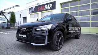 CARDIP® Sprühfolie  Audi Q2 SCHWARZ GLÄNZEND  Auto dippen [upl. by Naga]