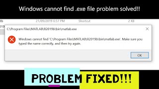 Problem Solved  Windows cannot find exe file Make sure you typed the name correctly [upl. by Esiuqram]