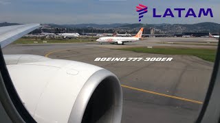 LATAM Airlines Boeing 777300ER Take Off at São Paulo GRUSBGR [upl. by Harrison835]