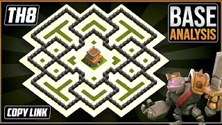 The NEW BEST TH8 HYBRIDTROPHYdefense Base 2022 Town Hall 8 Hybrid Base Design  Clash of Clans [upl. by Noram556]