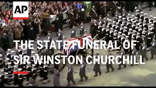 THE STATE FUNERAL OF SIR WINSTON CHURCHILL  1965 [upl. by Hendrick645]