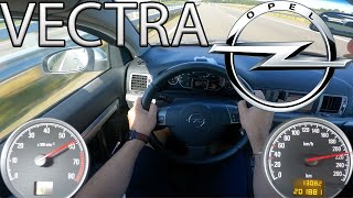 Opel Vectra C 22 DGi 2008 I Technical specifications I POV TOP SPEED DRIVE on German Autobahn [upl. by Ecnar]