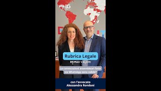 Le convocazioni assembleari inviate via WhatsApp sono valide  Rubrica Legale REMAX Valori [upl. by Atnauq716]