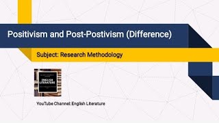 Difference Between Positivism and PostPositivism  Research Methodology  Explained in UrduHindi [upl. by Sahc434]