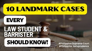 Dont Go To Law School Without Knowing These Landmark Supreme Court Cases [upl. by Reneta681]