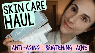 SKIN CARE HAUL antiaging brightening acne 🛍 [upl. by Ihcekn]