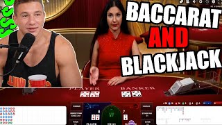 VERY INTERESTING Baccarat and BlackJack Session with STEVEWILLDOIT [upl. by Akerahs]