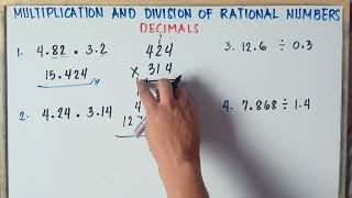 Multiplication and Division of Rational Numbers  Decimals  Grade 7  Matatag Curriculum [upl. by Matthia]