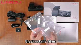 Unboxing of LINGDU LD01 4K Dash Cam Front and Rear with 5GHz WiFi GPS amp 64GB SD Card amp Voice Control [upl. by Neahs]