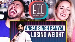 EIC LOSING WEIGHT  Angad Singh Ranyal  Stand Up Comedy  Reaction by Jaby amp Carolina [upl. by Bj]