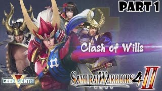 Samurai Warriors 4II PS4 1080p 60fps  Story Mode Clash of Wills  PART 1 [upl. by Lainahtan]