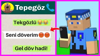 KEREM KOMİSER TEPEGÖZLE KAVGA EDİYOR 😱  Minecraft [upl. by Carrelli296]