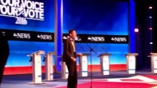 Christopher Duffley Sings The National Anthem At The Final Republican Presidential Debate NH  ABC [upl. by Pelage]