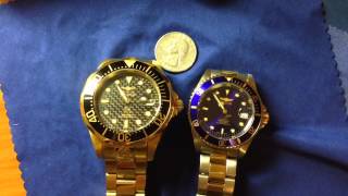 Invicta Grand Diver and Invicta Pro Diver Quick Comparison [upl. by Nodnil]