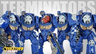 How To Paint Ultramarine Terminators for Warhammer 40000  Space Marine Power Armour  Box Standard [upl. by Josh64]