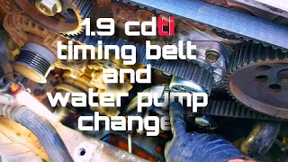 19 cdti timing belt and water pump change [upl. by Savill]