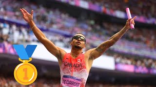 Canada wins Men’s 4x100m Relay Gold at Paris Olympics won by Andre de Grasse  digital sk [upl. by Ivz442]