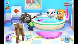 Toms friends came to bathe  Squid game  skibidi toilet  talking tom funny videos  fnaf [upl. by Carvey847]