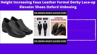 Bxxy Height Increasing Faux Leather Formal Derby Laceup Elevator Shoes ShoppingBeast elevatorshoe [upl. by Concoff709]