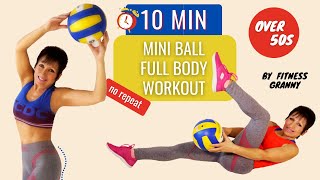 10 MIN PILATES MINI BALL FULL BODY WORKOUT – UNBALANCED SMALL BALL EXERCISES FOR BEGINNERS [upl. by Sinnylg]