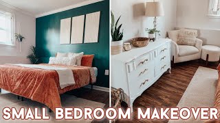 DIY Small Bedroom Makeover on a Budget with Decorating Ideas [upl. by Emiolhs]