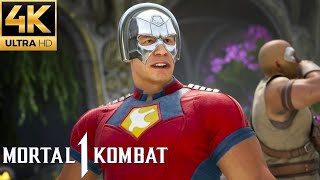 Mortal Kombat 1  Peacemaker All Finishers Intros Victory Pose Ending amp More 4K 60FPS [upl. by Yeo]