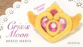 Sailormoon Crisis Moon Needle Felt  Free Template Collab with Makocinnos [upl. by Raviv]