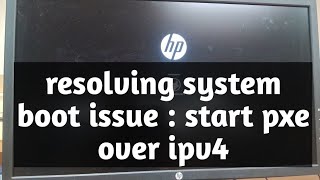 Enable PXE  Legacy boot BIOS settings HP Desktop  Resolving System Boot Issue  Start [upl. by Neddy]