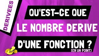 Quest ce que le nombre dérivé dune fonction en un point [upl. by Asecnarf]