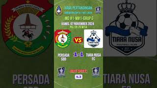 HASIL SOERATIN CUP U17 NTT 2024 PERSADA VS TIARA NUSA FC hasilpertandingan soeratincupu17 shorts [upl. by Cassie]