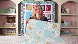 How to Make a Quick amp Simple Receiving Blanket DIY Tutorial  Fat Quarter Shop [upl. by Lyndell685]