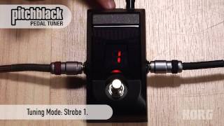 Korg Pitchblack Pedal Tuner Overview  with Display Modes [upl. by Georgie]