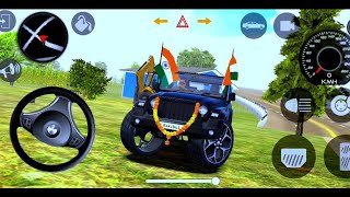 Dollar Song Modified Mahindra Black Thar👿  Indian Cars Simulator 3D  Android Gameplay Part 1 [upl. by Anuahc]