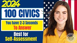 2024 Full Answers USCIS Official 100 Civics Questions amp Answers for US Citizenship Interview 2023 [upl. by Namzaj]