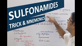 SULFONAMIDES MNEMONICS MCQs WITH ANSWERS TRICK MECHANISM OF ACTION METABOLISM ADVERSE EFFECTS [upl. by Naletak]