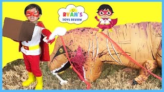 SUPERHERO KID RYAN TOYSREVIEW LIMITED EDITION TSHIRT Family Fun For Kids Egg Surprise Toys [upl. by Corrinne]