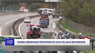 Franska jordbrukare protesterar mot avtal mellan EU och Mercosur  NTD NYHETER [upl. by Emyam262]