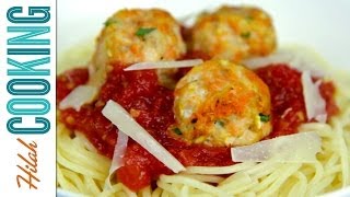 How to Make Baked Turkey Meatballs  Hilah Cooking [upl. by Maxama]