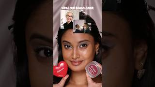 Trying the viral RED BLUSH hack on Brown skin victoriasecret blush blushtutorial [upl. by Teddman522]