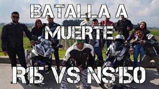 YAMAHA R15 VS PULSAR NS150 BATALLA FULLGASS [upl. by Vola]