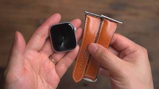 A Cordovan leather strap to transform your APPLEWATCH into a quotluxury timepiecequot [upl. by Lakym464]