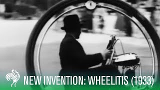 Round It Goes Bizarre Invention Wheelitis 1933  Sporting History [upl. by Hootman]