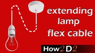 How to extend lamp cable Extending pendant lighting cable Ceiling rose [upl. by Jovitah621]