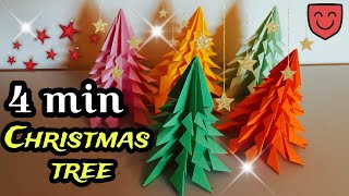 3D Paper Christmas Tree  How to Make a 3D Paper Xmas Tree DIY Tutorial [upl. by Cindra575]