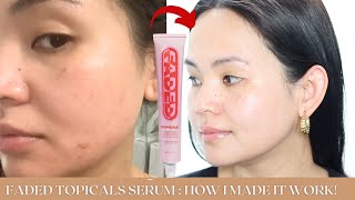 How to lighten dark spots using Faded Topicals Serum  How I made it work in 2023 [upl. by Worrell]