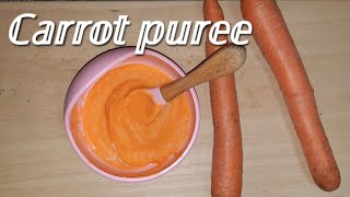 How to make carrot puree  Baby Food Puree  6 to 12 months [upl. by Sarazen]