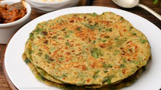 Palak Methi Paratha  Palak Paratha Recipe  Methi Parantha  Spinach Paratha Indian Flatbread [upl. by Ecreip]