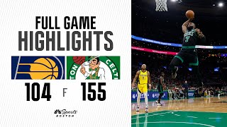 HIGHLIGHTS Celtics score SECONDMOST POINTS IN FRANCHISE HISTORY in dominating win over the Pacers [upl. by Annaeerb]